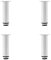 Lot de 4 pieds de meubles ronds réglables en acier inoxydable pour bureau, armoire, lit, blanc, 25 cm