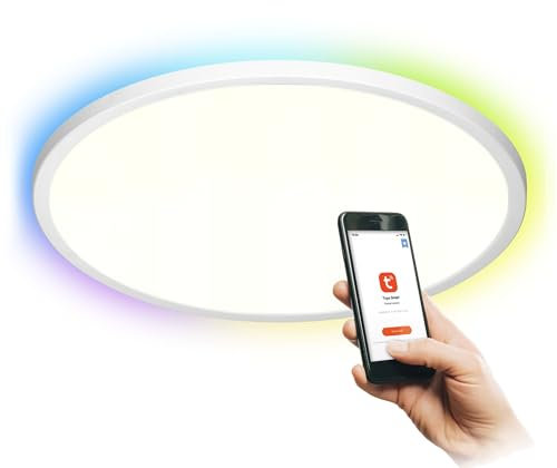 Smart LED RGB CCT Deckenleuchte Panel 36W, Dimmbar, kompatibel mit Alexa, Google Home, Sprachsteuerung