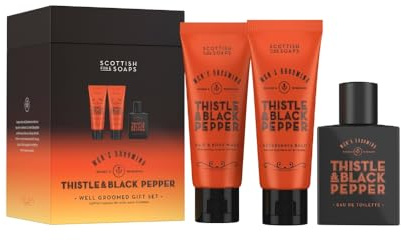 Scottish Fine Soaps Pflegendes Geschenkset Thistle & Black Pepper 3-teilig