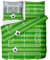 LINKHOFF Fußball Bettwäsche 135x200 cm - Kinderbettwäsche Fußballmotiv in Grün - Bettwäsche-Set für Kinder mit Reißverschluss - Biber 100% Baumwolle - Jungen Jungs