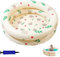 SilverChry Piscina Bebe, Piscina Hinchable, Bañera Hinchable Bebe, Piscinas para Bebe Doble Anillo con Fondo de Burbuja Hinchable de Seguridad, para Jardín,Terraza,Playa,Interiore (Oso)