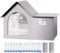 HUFACAI Pet Cooling House, Air Conditioner Cat House, Air Conditioned Cat Bed with 2 Absorbent Cotton Bags, Foldable Dog Bed with Air
