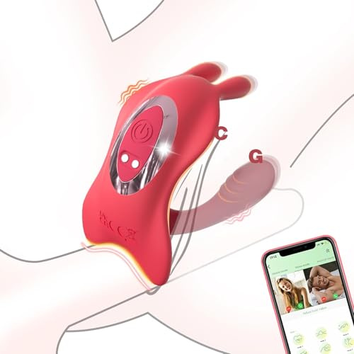Sex Toyscouples for Couples Rabbit Panty Vibrator Couples Adult Sex Toys, Sex Toy App Remote Control Vibrator Clitoral G Spot Penis Stimulator, Dual Motors 9 Modes Adult Toys Vibrators Dildo Vibrater