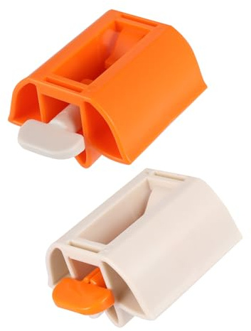VILLCASE Manueller Zahnpastaspender Praktischer Tubenquetscher aus ABS 2 Stück mit Drehgriff für Zahnpasta und Cremetuben für Badezimmer