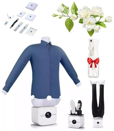 Hands-Free Automatic Ironing Machine – 8-Minute Fast Dry & Wrinkle Removal for Shirts, Pants & Delicates(110V)