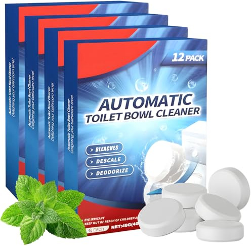 48 Pcs Spülkasten Tabs, WC Reiniger Tabs Extra Stark, Toilettenreiniger Tab Wasserkastenwürfel WC Entkalker Spülkasten für Tiefenreinigung Verhindert Gerüche für Hartnäckigen Kalk und Urinkalk