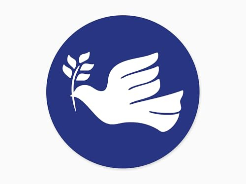 Aufkleber Friedenstaube Sticker Blau Peace Frieden Camper Wohnmobil Motorrad Auto Deko Wetterfest