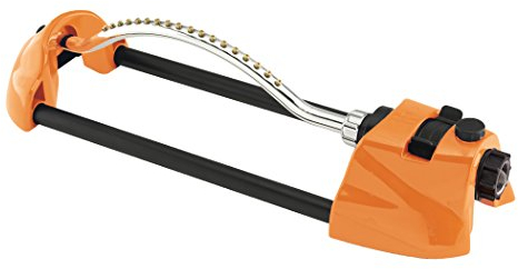 Dramm 15002 ColorStorm Premium Metal Oscillating Sprinkler with Brass Nozzle Jets, Orange