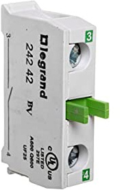 Legrand 024242 Osmoz Kontaktblock für Knopfkasten, Schraubanschluss, NO