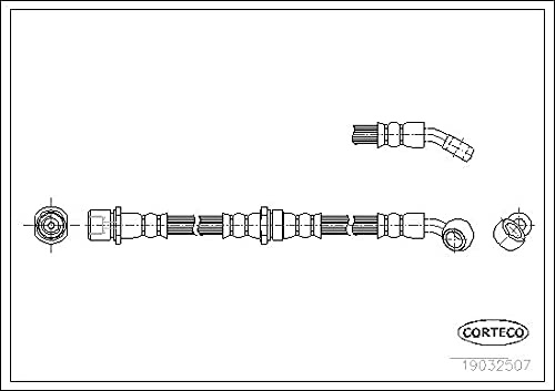 Corteco 19032507 Bremsschlauch hinten | 19032507 passend für | 19032507