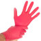FRANZ MENSCH 1000x Hygostar Einweghandschuhe Safe Light, Einmalhandschuhe Größe M, reißfeste Nitrilhandschuhe, puderfrei, latexfreie Gummihandschuhe, Handschuhe Einweg, Rot in S, M, L, & XL