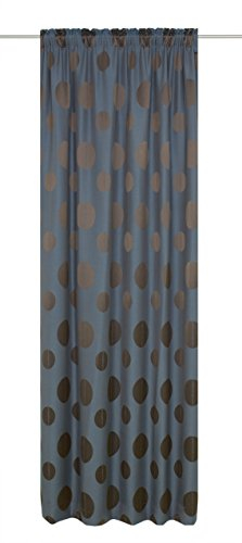Wirth Vorhang Gardine Blickdicht, Ottobrunn, Smokband, Farbe: Petrol, Größe: 225/132 cm (HxB), Einzelschal, Übergardine