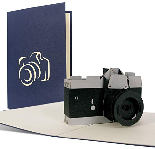 Diese-Klappkarten Geburtstagskarte mit Kamera, ideal als Einladung oder Glueckwunschkarte, Happy Birthday Karte T14