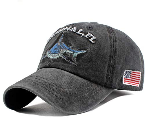 Sporty Baseballcap Original FL Hai Captain Florida Fisher Angler Vintage USA Anglerkappe Retro Anker MARITIM Cap Fischer Mütze Basecap