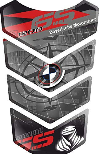 PARASERBATOIO ADESIVO, TANKPAD, TANKSCHUTZ, PROTECTION DE RESEVOIR, RESINATO EFFETTO 3D compatibile con BM.W R1200GS R 1200 R-1200-GS BM.W-R1200GS GS Adventure ADV GS-Adv v4