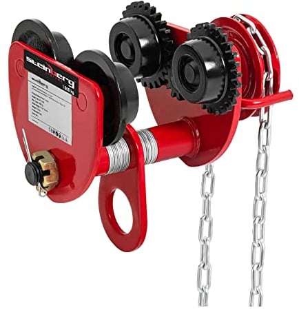 Steinberg Systems SBS-RT-1000 Rollfahrwerk Krankatze Laufkatze Handfahrwerk 1.000 kg 77-133 mm mit Kette