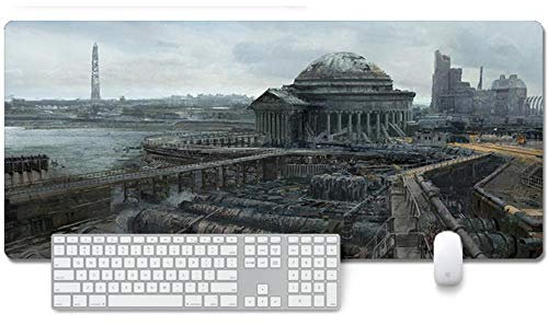 Fallout 76 Tappetino Mouse Gaming, Grande Anime Mouse Pad XXL 900x400mm Confortevole, Lavabile, 3mm Antiscivolo Tappetino Scrivania Supporto per Ufficio Computer, Adatto per computer e PC, I
