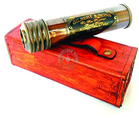 Nautisches Kaleidoskop aus Messing mit Sicherheitslederhülle, handgefertigtes Kaleidoskop, Kinder-Geschenk, Geburtstagsgeschenk, Geschenk für antiken Liebhaber, Arbeitskaleidoskop
