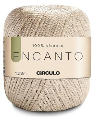 Encanto Garn von Circulo – 100% Viskose (1 Knäuel) – 100 g – 140 Yds – Häkelgarn Encanto von Círculo. (7650 Almendra)