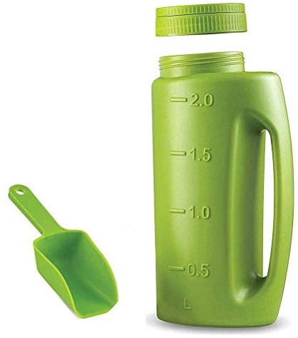 RUSTOO Épandeur à Main avec Taille de Trou réglable Pratique pour Engrais Graine de pelouse Graines de sel gemme pour déglacer Les insectifuges et Plus résistants