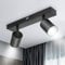 TaFiCo Deckenstrahler LED 2 Flammig - Deckenleuchte Schwarz GU10 - Strahler Deckenleuchte Schwenkbar und Drehbar Wandspot Innen für Küche Wohnzimmer Schlafzimmer Flur (Leuchtmittel Nicht Inklusive)