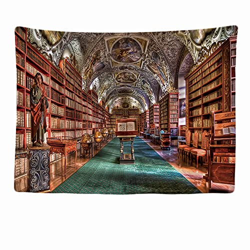 Ulticool - Wandteppich Tapestry Dekoration Wohnung - Bibliothek Bücher Bücherregal Library - 200 x 150 cm groß - Wandtuch Wandbehänge - Accessoires für Schlafzimmer Wohnzimmer Kinderzimmer