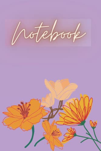 Notebook: Floral Blank Lined Notebook