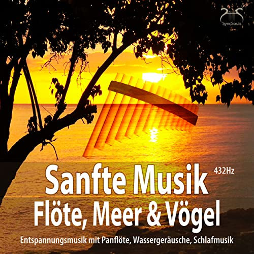 Sanfte Musik Flöte, Meer und Vögel - Einschlafmusik für Ruhe (432Hz) mit Panflöte