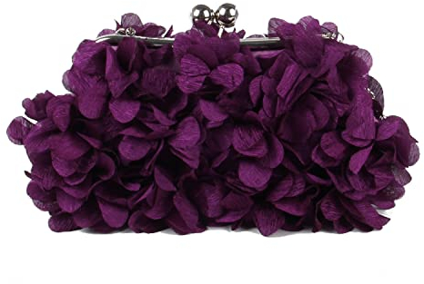 SUKUTU Pochette de Soirée pour Femme Fleur Sac à Main de Soirée Femme Mariage Chaîne Sac à Bandoulière Sac à Main