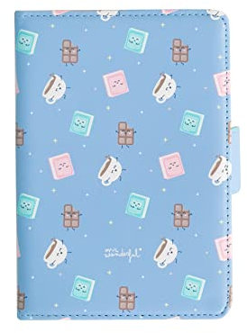 WONDEE Mr. Wonderful Funda para eBook de 6, Ajustable, con portatarjetas y portadocumentos diseño café y Libros