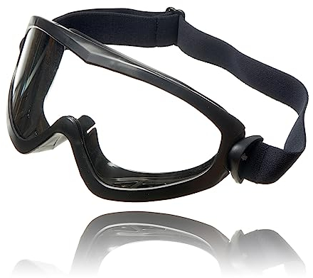 Dräger Schutzbrille X-pect 4400 | Beschlagfreie Vollsichtbrille auch für Brillenträger | Für Baustelle, Labor, Werkstatt | Kratzfeste & bruchfeste Acetatscheibe mit chemischer Beständigkeit
