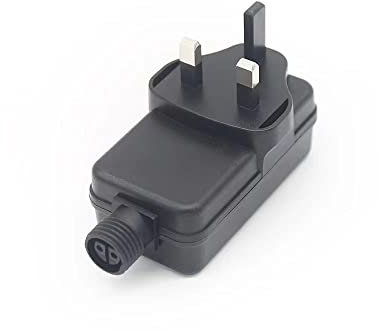 12V 2A 24W Power Adapter for Garden Spike Lights Spotlights LED Adapter IP44 Waterproof GS Power Supply Transformer Plug for Outdoor Spot Lights Garden Uplighters with BS Plug
