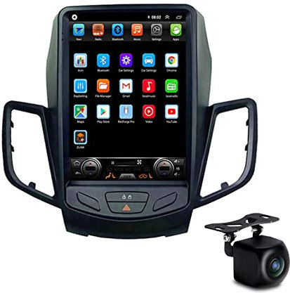 Radio de Coche Android 12 Radio para Ford Fiesta 2009-2017 Navegación GPS 9,7 Pulgadas Unidad Principal HD Pantalla Táctil Reproductor Multimedia Compatible con WiFi Bluetooth SWC FM USB Cámara HD