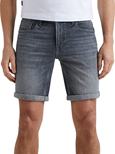 PME Legend Herren Jeans Short NIGHTFLIGHT - Regular Fit - Grau - Grey Mid Wash, Größe:W 32, Farbe:Grey Mid Wash GMW