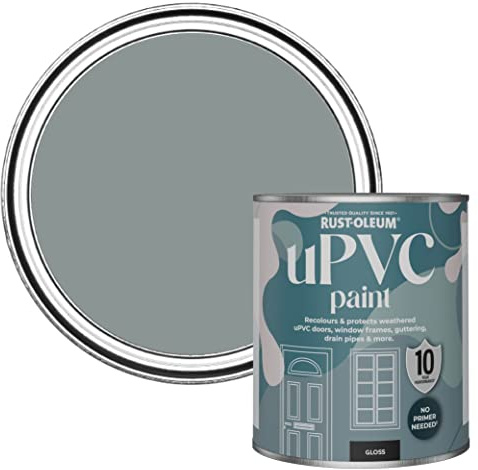 Rust-Oleum Grey uPVC Door and Window Paint In Gloss Finish - Slate 750ml