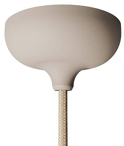 creative cables - Kit Lampenbaldachin aus Silikon mit zentraler Bohrung und vorgesehenem Seitenloch - Desert Brown