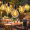 CheDux LED Lichterkette Außen Strom G40 19M 30 Birne mit 2-Birne Retro Glühbirne Lichterkette Außen Wetterfest, Anschließbare Lichterketten für Höfe, Gärten, Tavernen, Arkaden und Cafésn