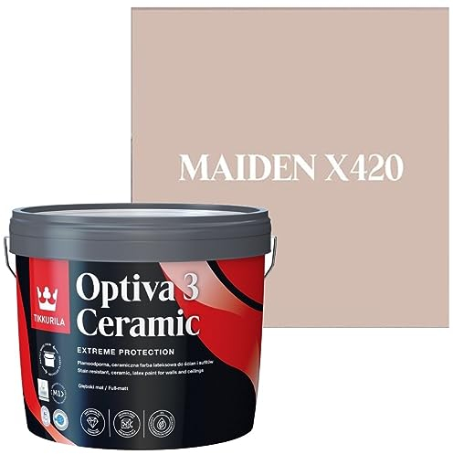 TIKKURILA Wandfarbe Deckenfarbe Wandfarbe Dunkelblau Blaugrau Innenfarbe Hydrophobe Keramikfarbe Optiva 3 Ceramic 9 L