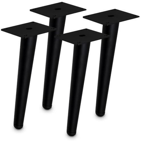 Mavö 4 x Möbelfüße 20cm Möbelbeine Sofabeine Beine Schrank Kommode Sideboardbeine Schwarz Ned