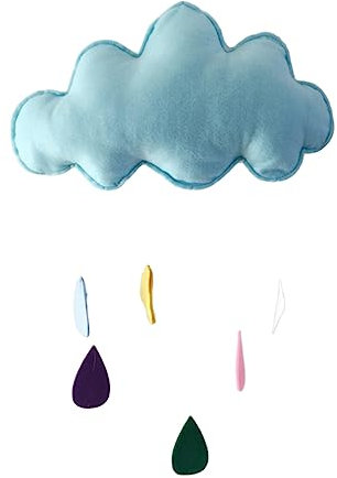 Blaues Wolken Hängedeko aus Filz fürs Babyzimmer und Kinderzimmer