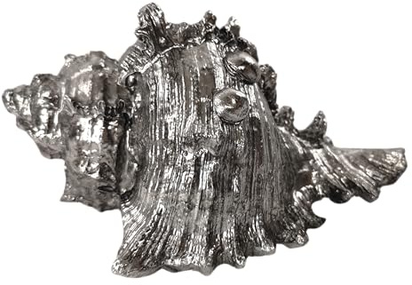 Generisch Deko Figur Muschel antik Silber maritim Sommer Dekoobjekt Skulptur Statue -7