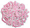 ZESION Iron on Letter 52Pcs Alphabet A to Z Patches with Ironed Adhesive, Decorate Repair Patches for Jackets Shirts Hats Bags Jeans/Pink