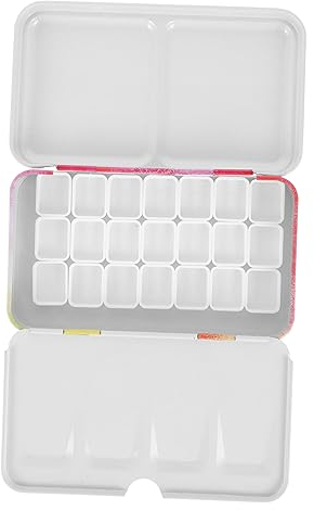 Operitacx 1satz Wasserfarben Box Mit Leer-Pans Tragbare Wasserfarbpalette Für Künstler Und Anfänger Zum Mischen Und Erstellen Von Einzigartigen Aquarellen Geschenkoption Für Weihnachten