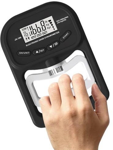 Dinamometro Elettronico A Mano,1-90 KGF Misuratore Della Forza Della Presa,Dinamometro Elettronico Della Mano,Forza Dell'impugnatura Digitale Per Misurazione Della Forza(Nero,180kg)