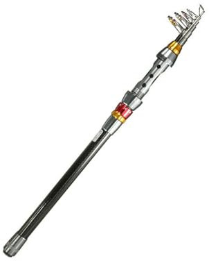 Teleskop-Angelrute, Carbon-Angelruten, Ultraleicht und Ultrasteif für Weite Würfe, Nicht leicht zu Brechen, Leicht zu Tragen, Geeignet für Reisen und Camping (7FT/2.1m)