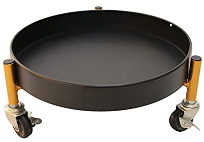 Support pour plantes en fer, support pour pots de fleurs rond avec roulettes, plateau roulant, roulettes, soucoupe mobile pour pots de fleurs, balcon, terrasse, jardin, intérieur, bureau (rond noir
