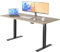 E.For.U® Höhenverstellbarer Schreibtisch 180x80 cm, 2 Motoren, Stabiler Schreibtisch Höhenverstellbar Elektrisch mit 2-Fach-Teleskop, 3 Memory-Steuerung, Mit Tischplatte (Schwarz + Nussbaum)