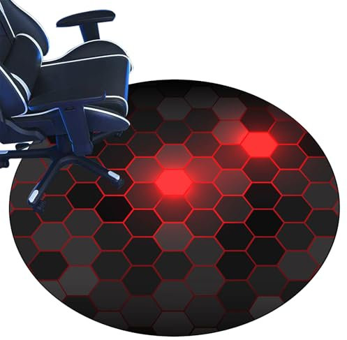 KQIEJUY Bodenschutzmatte für Teppiche rutschfest, Rund 70 cm Gaming Stuhlmatten für Parkett, Bürostuhl Unterlage für Hartböden, Teppich Unterlage-Kratzfest, Schreibtischstuhl Unterlage für Laminat