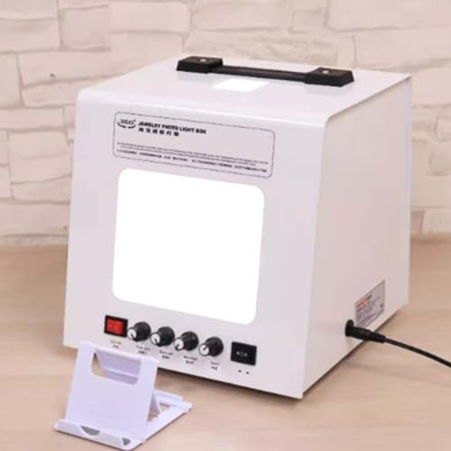 MQDLJSE Leuchtkastenfotografie 20 cm/30 cm mit intelligentem Fotografie-Drehteller, Fotostudio-Leuchtkasten, Softbox, dimmbarer drehbarer Drehteller, professionelle Schmuckproduktfotografi