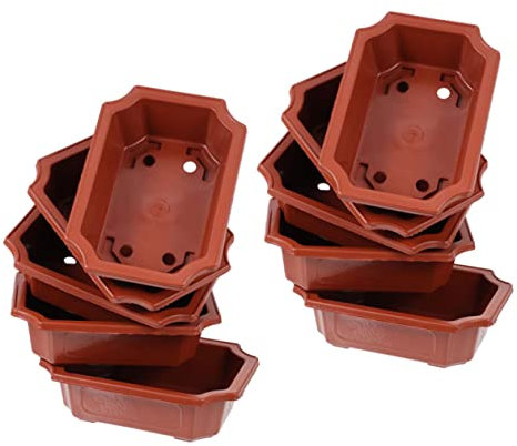 INOOMP Großer Blumentopf Bonsai Töpfe Glasierter Weißer Kunststoff Pflanztopf Home Bonsai Topf